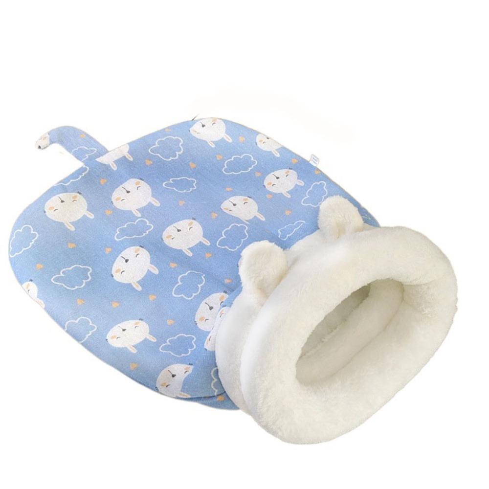 

Утолщенная зимняя кошачья кровать, полузакрытая кошачья подушка, милое кошачье гнездо-туннель, товары для питомцев Blue Rabbit