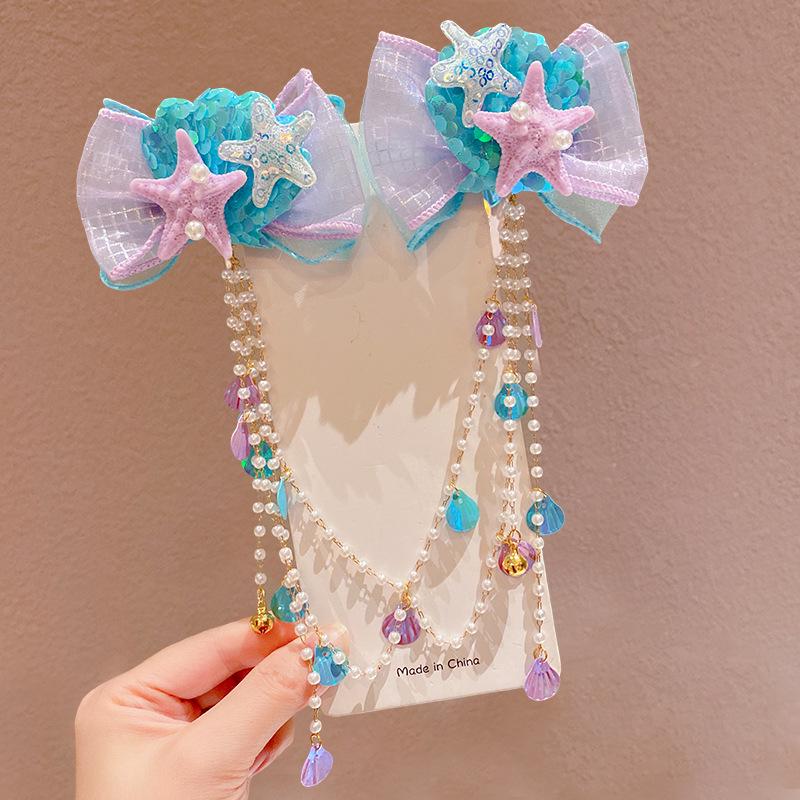 

Серьги-каффы Принцесса-русалка и Древняя китайская прическа Ханфу с серьгами-эльфами-бабочками для маленьких девочек