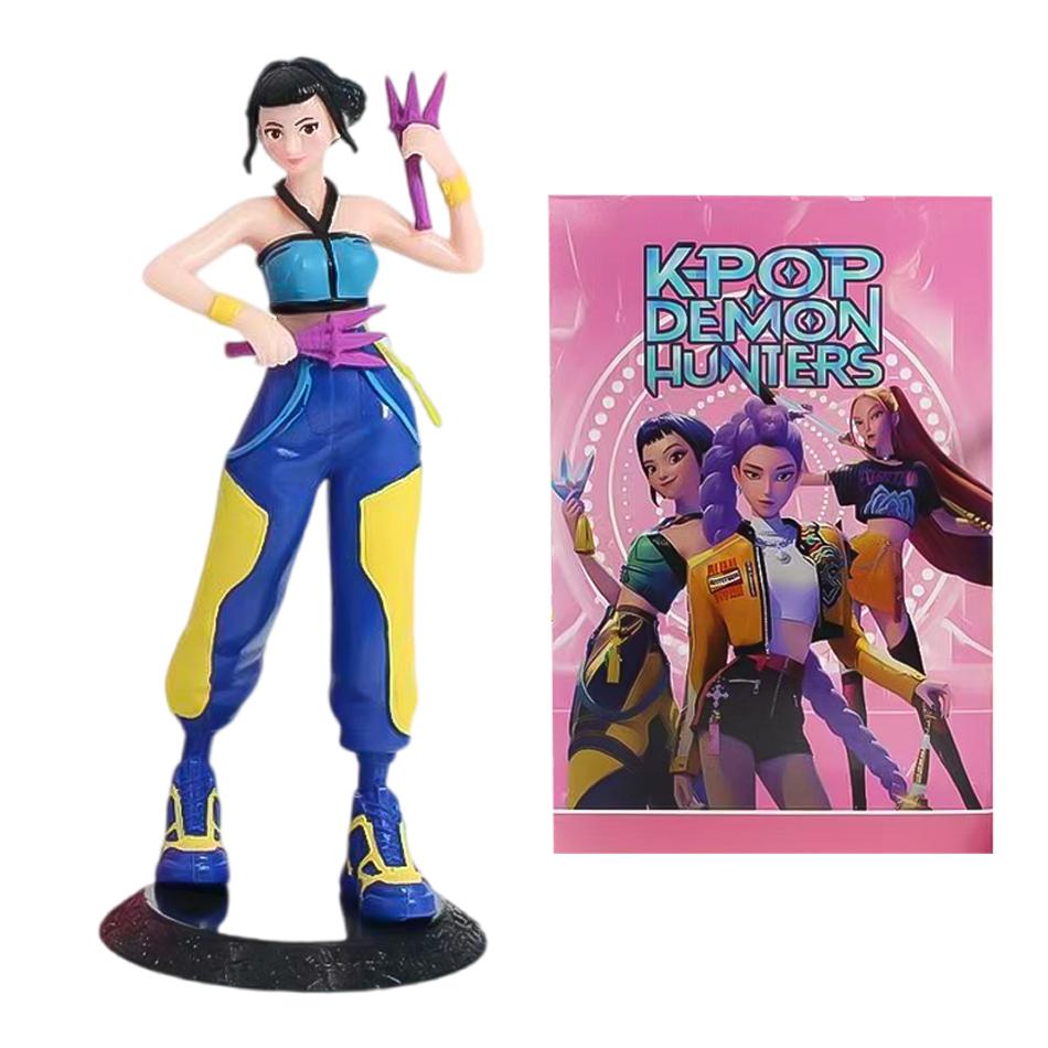 3pcs Kpop Demon Hunters Action Figure Toy Derpys Tiger Rumi Mira Zoey Sussy Figurine Doll For Fans Gift