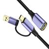 5Gbps Extension Cord 2 In 1 Data Cable USB-C To USB-A Converter  for Phone/Laptop/Tablet/Switch