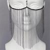 Elegant Crystal Bead Tassels Face Jewelry With Adjustable Metal Chain For Parties Weddings And Special Event