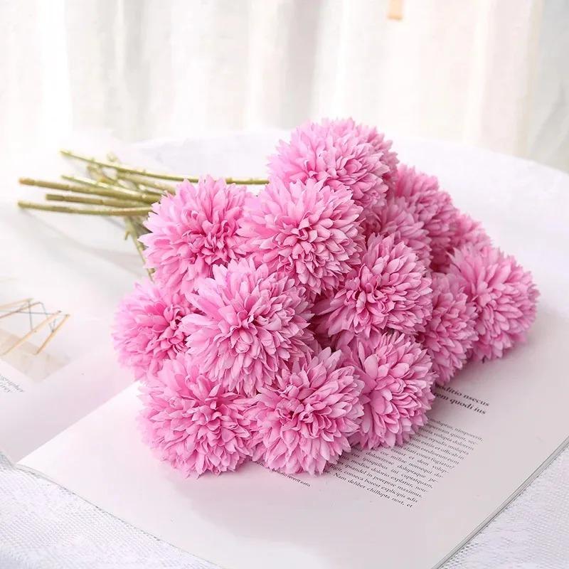 5Pcs Artificial Hydrangea Flower Bouquet Living Home Room Decoration DIY Vase Flower Fake Plants Party Table Wedding Decor