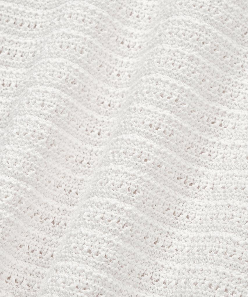ZIOSONGZIO Tweed Open Collar Off-White Zi2Kt205Ow