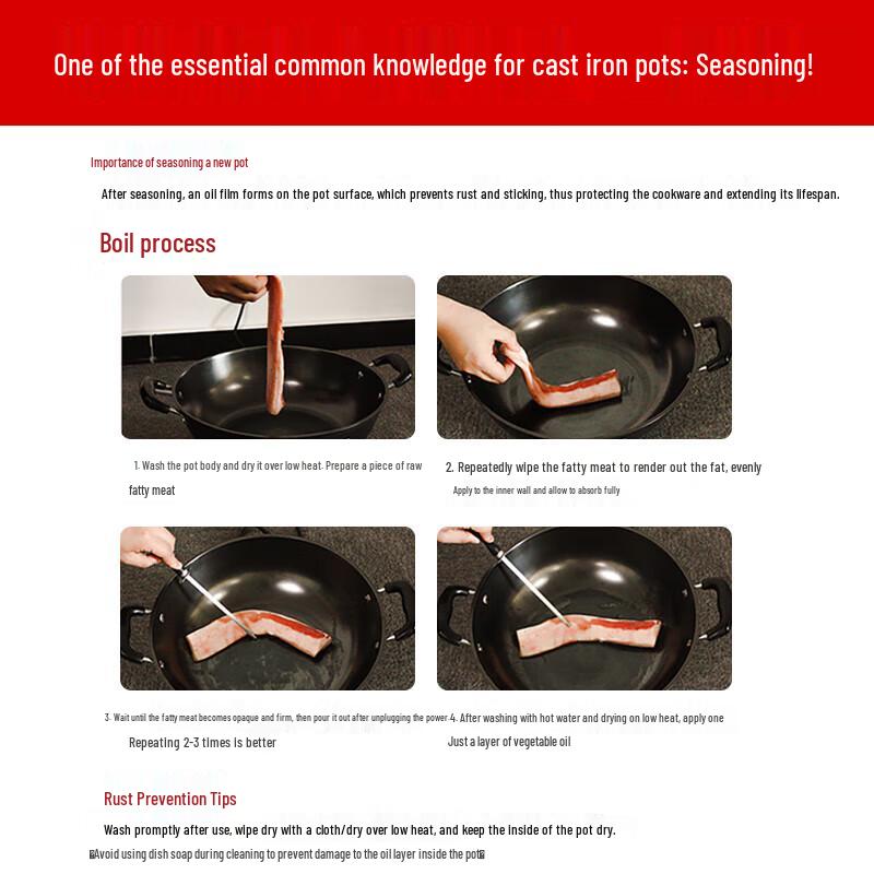 Huidangjia 32cm Cast Iron Electric Multi-Cooker CN plug (adapter included)