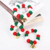 Pet Dog Rainbow Hair Ball Necklace Collar Pet Dog Cat Pet Fur Ball Collar Neckties Dog Grooming Accessories For Christmas Gift
