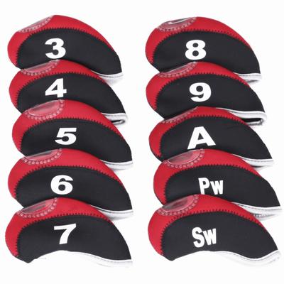 10pcs Neoprene Golf Club Head Covers Shockproof Golf Club Head Protector  Golfing Accessory