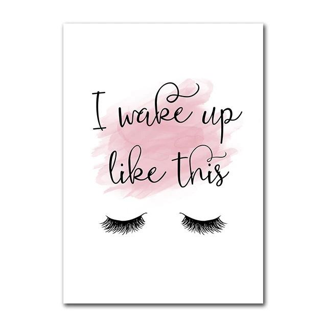 

Руководство по наращиванию ресниц, постеры для макияжа, постеры и принты, холст, картина с ресницами, цитаты, настенная художественная печать, фотографии, декор для комнаты для девочек 20x30cm