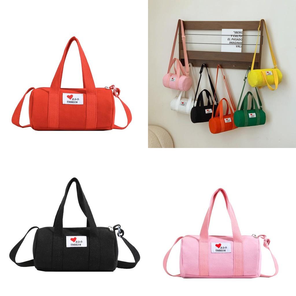 Trendy Unisex Korean Style Kids Bucket Bag Stylish Fabric Letters Casual Travel Bag