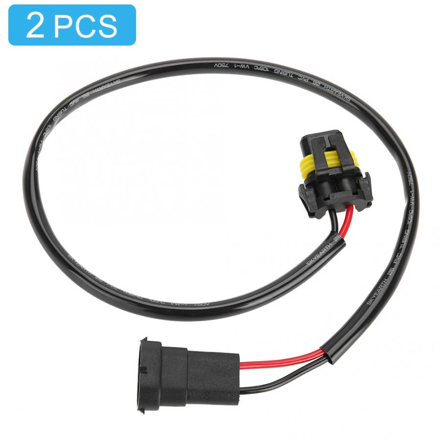 2pcs H11 Female 9006 HB4 9012 9006XS Male Headlight Fog Light Conversion Adapter Connector Cable Sockets Wire Harness