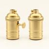 Brass Lamp Socket with Knurled Band Screwin E27 Easy to Install for Table Lamps,
