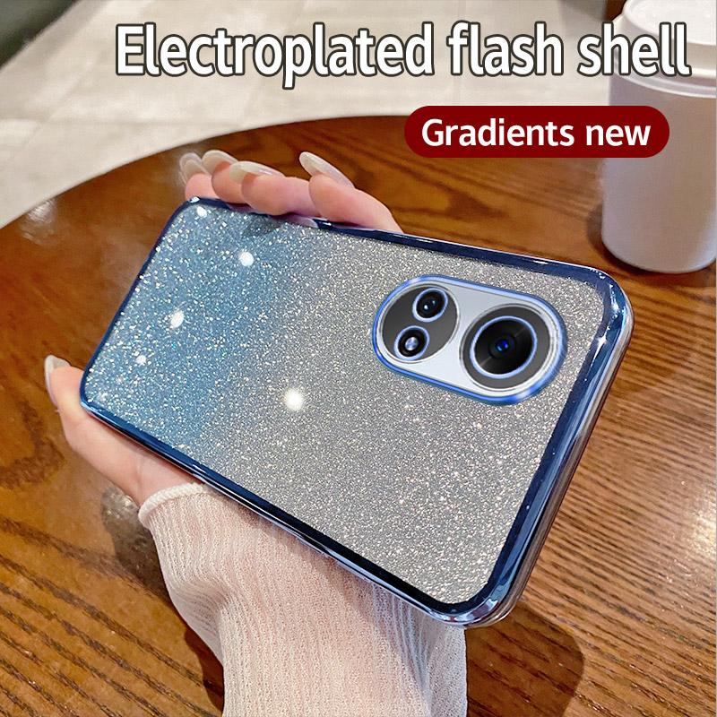 For Honor X7 Case Honor CMA-LX2, CMA-LX1, CMA-LX3 Phone Case Shiny Glitter Plating Silicone Camera Lens Soft Back Cover