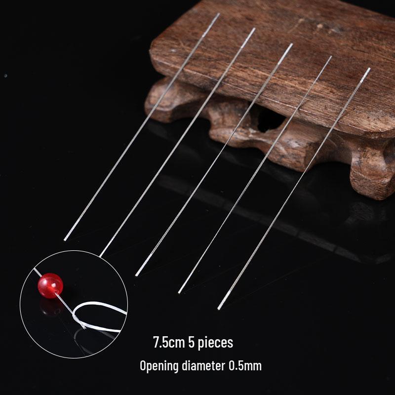 Wenwan Crochet & Beading Set: Steel Wire Hooks, Twisted Needles, and Stringing Line for Buddhist Beads