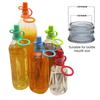 4Pcs Portable Silicone Bottle Cap Leak Proof Bottles Top Spout Adapter NoSpill