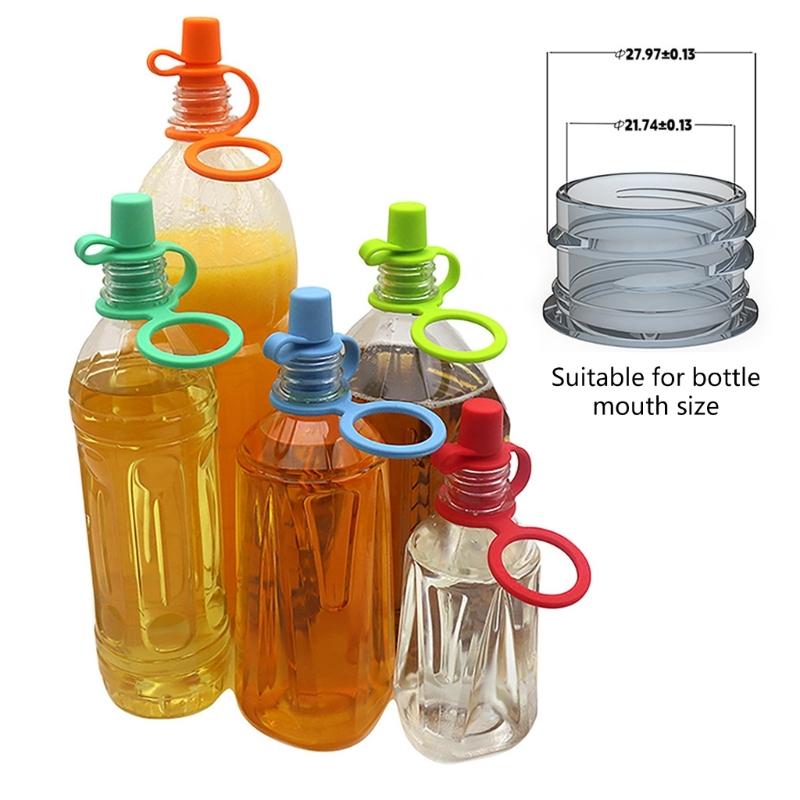 4Pcs Portable Silicone Bottle Cap Leak Proof Bottles Top Spout Adapter NoSpill