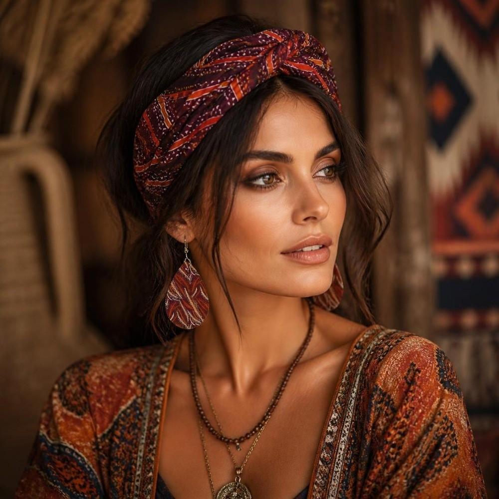3pcs Boho Women's Hairband Set Wide Women's Earrings Set Twist Headband Earrings Set  Sports Wear