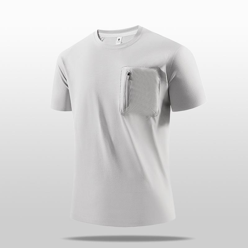 

Seamless round neck men s ice silk short-sleeved T-shirt Seamless round neck men s ice silk short-sleeved T-shirt XL абрикос світлого кольору