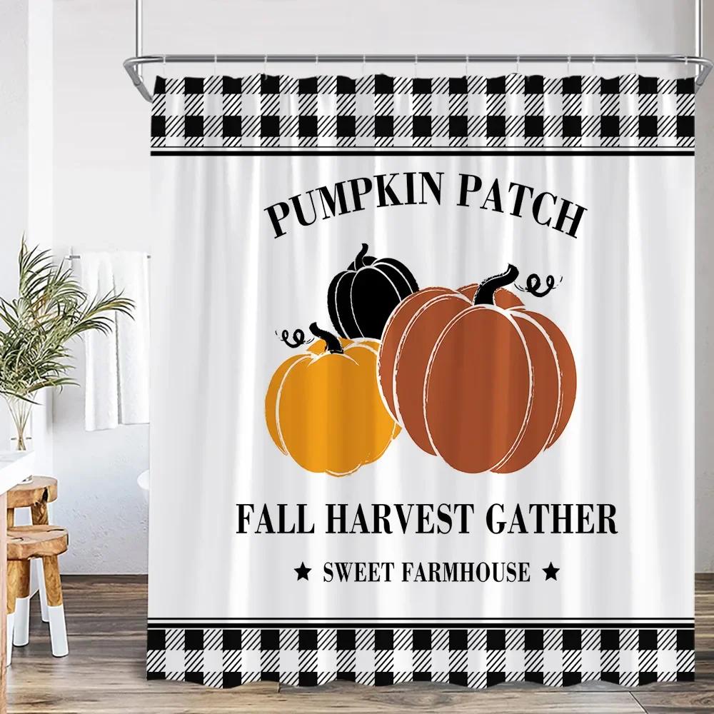 autumn shower curtain farmhouse harvest season bathroom home decoration maple autumn polyester shower curtain