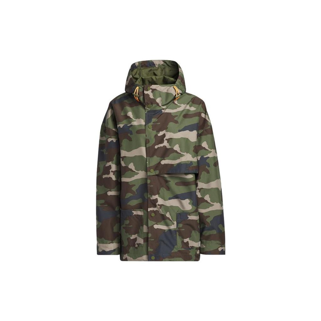 adidas X Ivy Park İşbirliği SS23 Çıkarılabilir Kamuflaj Kargo Ceket Unisex Ceket Askeri Yeşil IB0217
