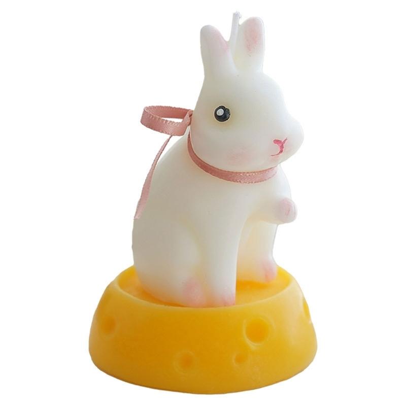 

Handcrafted Moon Rabbit Scented Candle/ Statue Wax Blend Autumn Festival Home Decoration
