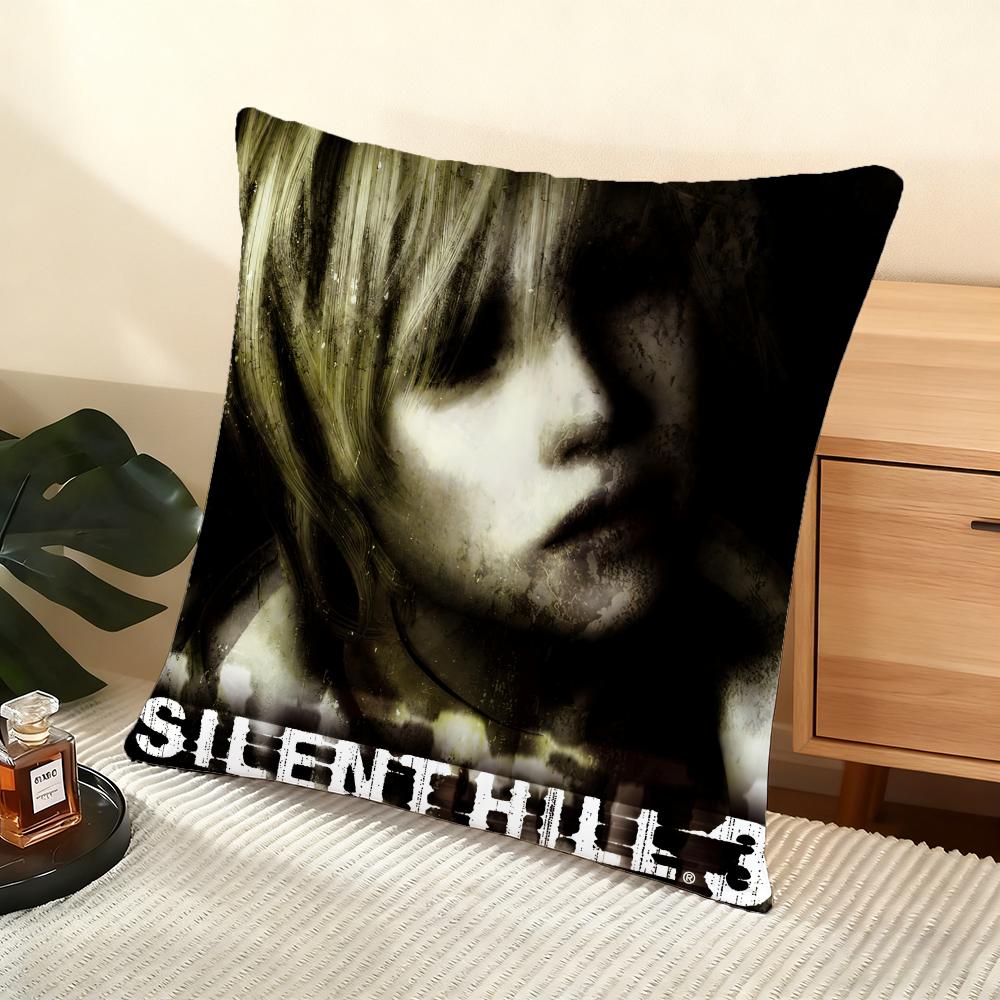 Cushion Cover Silky Short Plush Home Sofa Cushion Cover - Invisible Zipper Home Decoration Hot Classic Silent Hill Game