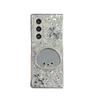 Rhinestone Love Bear Mirror Mobile Phone Case For Samsung Zflip6 Clamshell Folding Screen Zfold5 Sequin Female