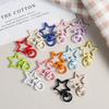 10Pcs Metal Colorful Five-Pointed Star Keychain Keyring Hooks With Lobster Clasp For Diy Craft Jewelry Making Keychain Supplies