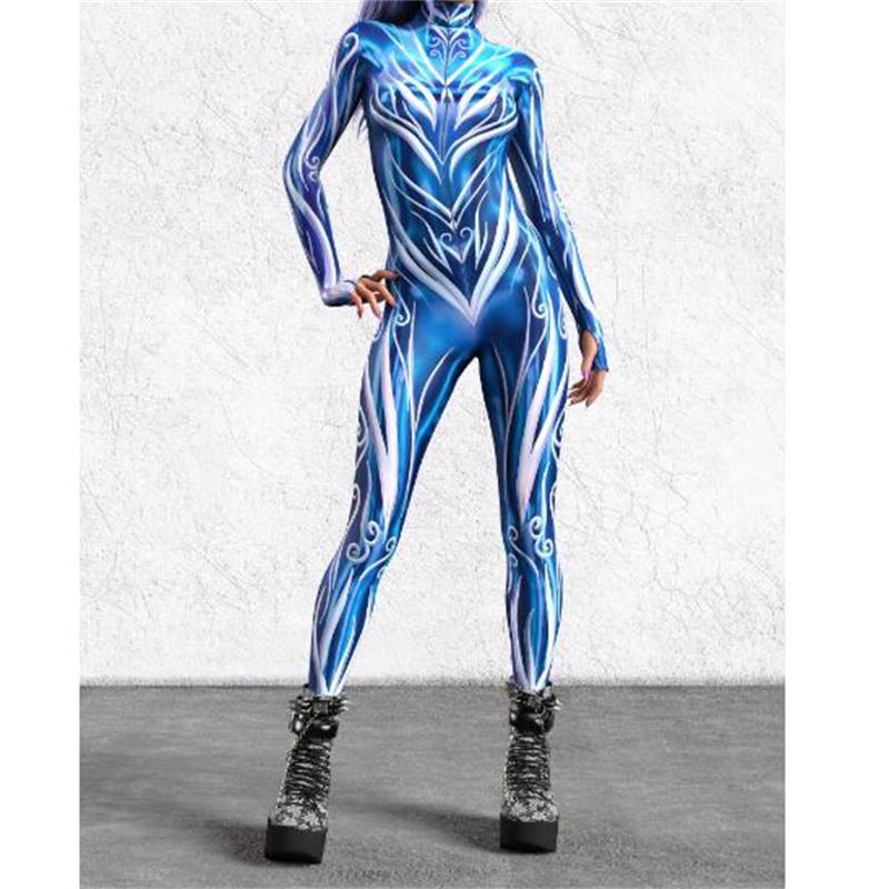 Zentai oblek Festivalový outfit Catsuit Přední zip Punk Rave Kombinéza Cosplay Body Morphsuit Párty Rave oblečení 2024