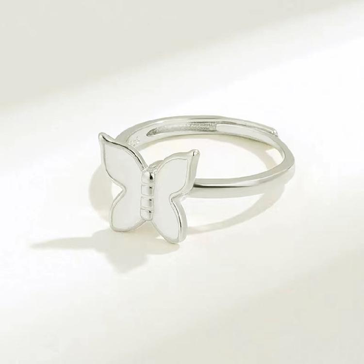 Fidget Spinner Adjustable Stacking Worry Ring for Butterfly Rotating Ring Jewelr
