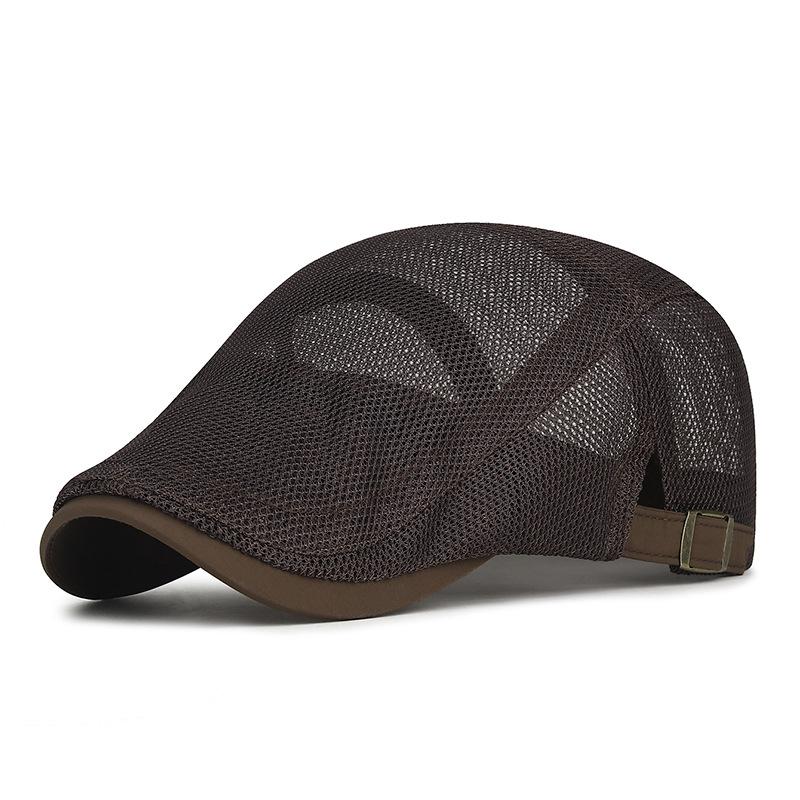 Casual Berets for Men and Women Full-mesh Breathable Front Caps British Retro Sunshade and Sun Protection Baseball Caps