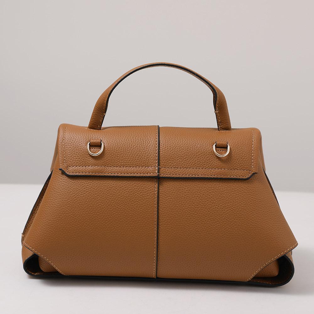 2025 New First-layer Cowhide Niche Design Women's Handbag Genuine Leather Cross-border Explosion Single Shoulder Oblique Span Bag