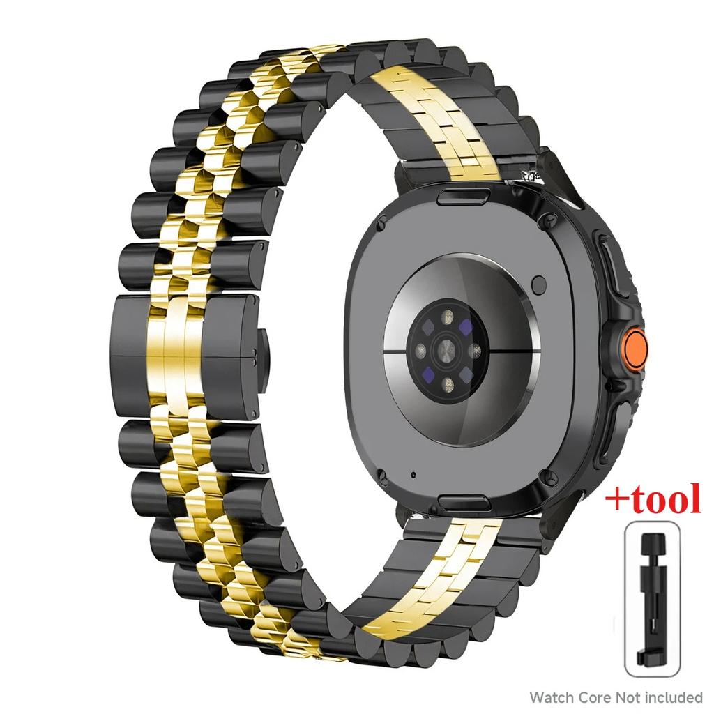 Bracelet de Luxe en Acier Inoxydable pour Samsung Galaxy Watch 8 Classic 46mm 8 44/40mm Bracelet Métal Galaxy Ultra2025 / 7 47mm Bracelet Homme