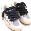 1Pair Round Shoelaces Colorful 1CM Thicker Cotton Shoelace Running Sneakers Laces 100/120/140/160CM Boots Shoe laces Shoes