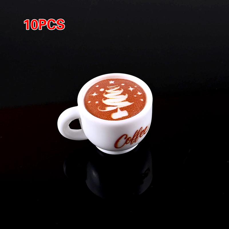 

10 шт. кукольный домик DIY аксессуары смола кавайная имитация мини кофейная чашка для миниатюрной кухни ремесло еда игрушка