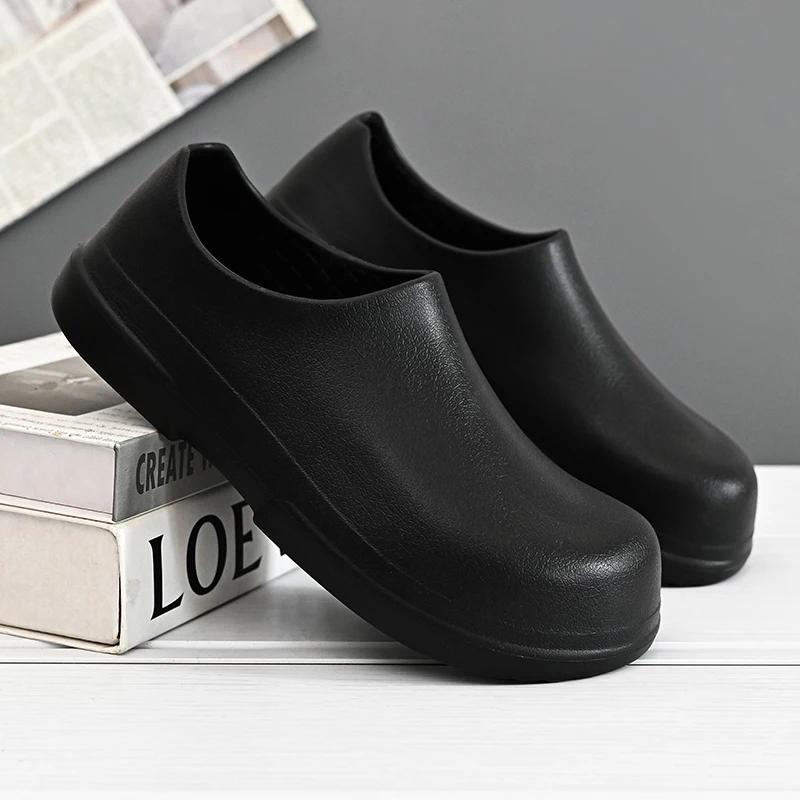 2025 Men Women EVA Chef Shoes Non-slip Waterproof Oil-proof Shoes Comfortable Workers Slippers Outdoor Fishing Shoes Zapatillas