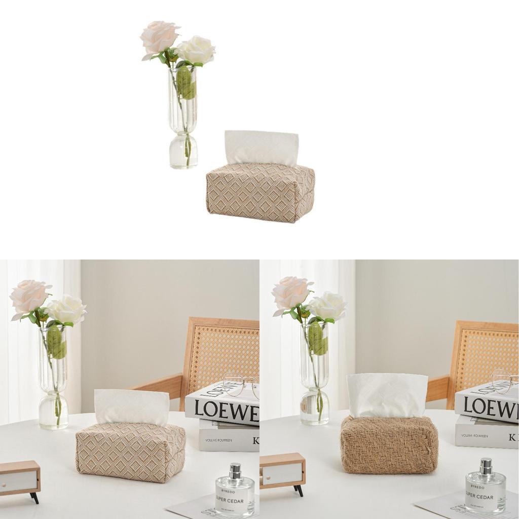 Modern Minimalist Tissue Box With Geometric Pattern For Living Room And Office Decor