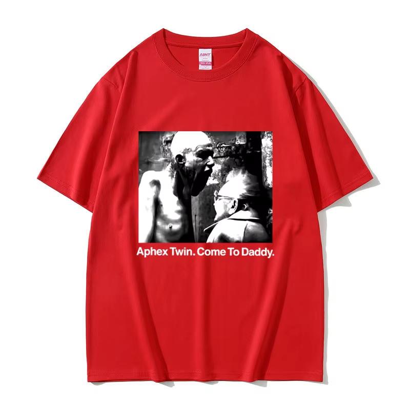 Aphex Twin Come To Daddy Graphic T Shirts Unisex Women Vintage Summer New Streetwear Male Fashion Casual Soft Pure Cotton Tshirt