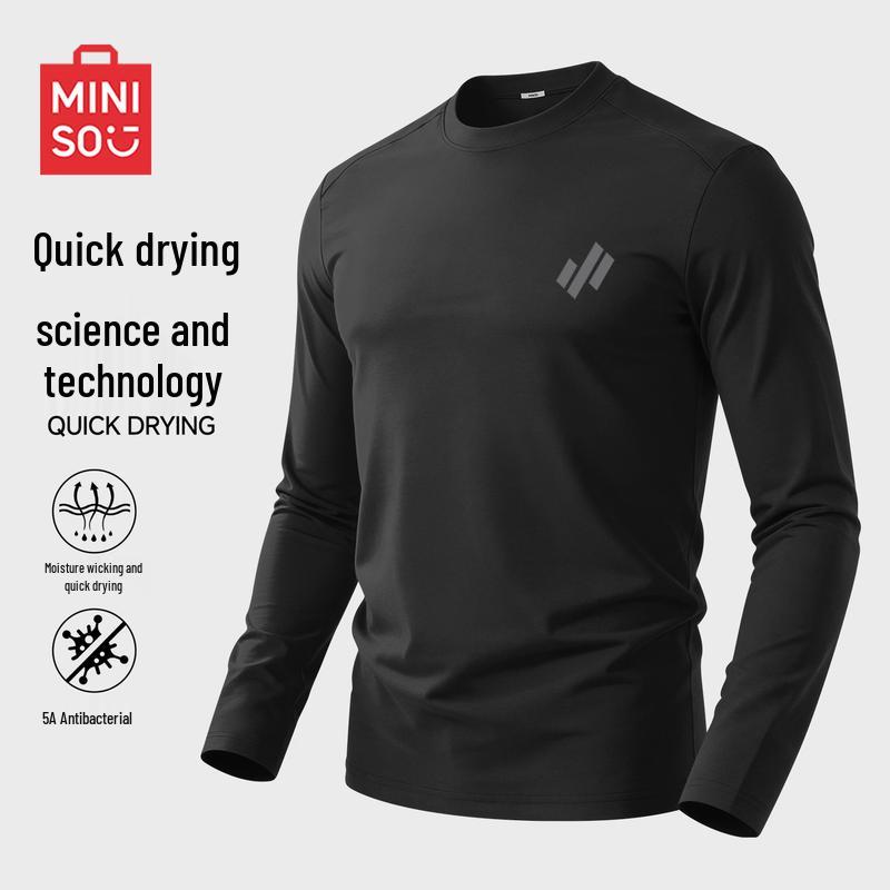 MINISO Men's Quick-Dry Sport & Casual Long Sleeve T-Shirt