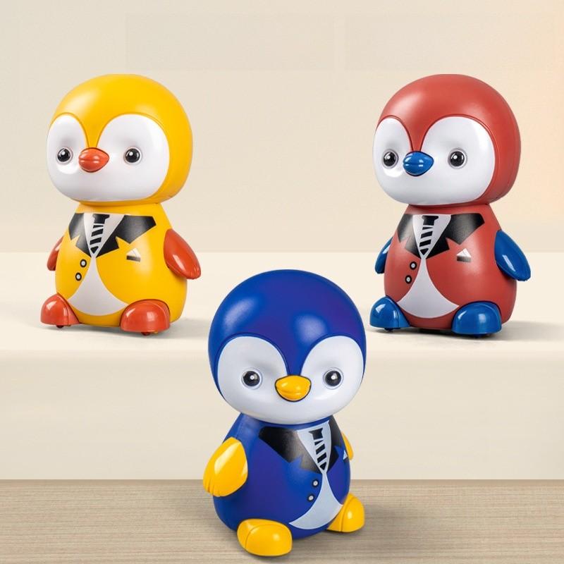 Plastic Pressing Penguin Toy With Rebound Mechanism For Kids Interactive Play