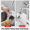 Kitchen Sink Faucet Extender 360 Swivel Water Filter Soft Water Anti Splash Long Reach Bubble Aerator with Universal Fit
