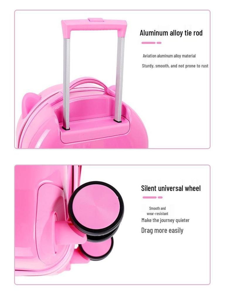 18-Inch Kids' Cartoon Trolley Suitcase with Combination Lock – Ideal Cabin Luggage for Boys and Girls