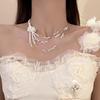 Summer Fresh Layered Beaded Flower Necklace: Retro Choker & Versatile Collarbone Chain