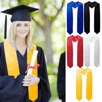 1 peça Estola de Formatura Faixa Cetim Lisa Estola de Honra Vestido de Bacharel Cachecol Unissex Adulto Estola de Honras de Formatura Formaturas