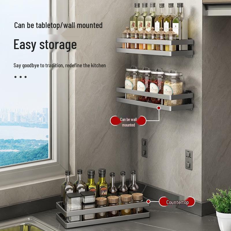 Yiceng 2-Tier Carbon Steel Countertop Spice Rack