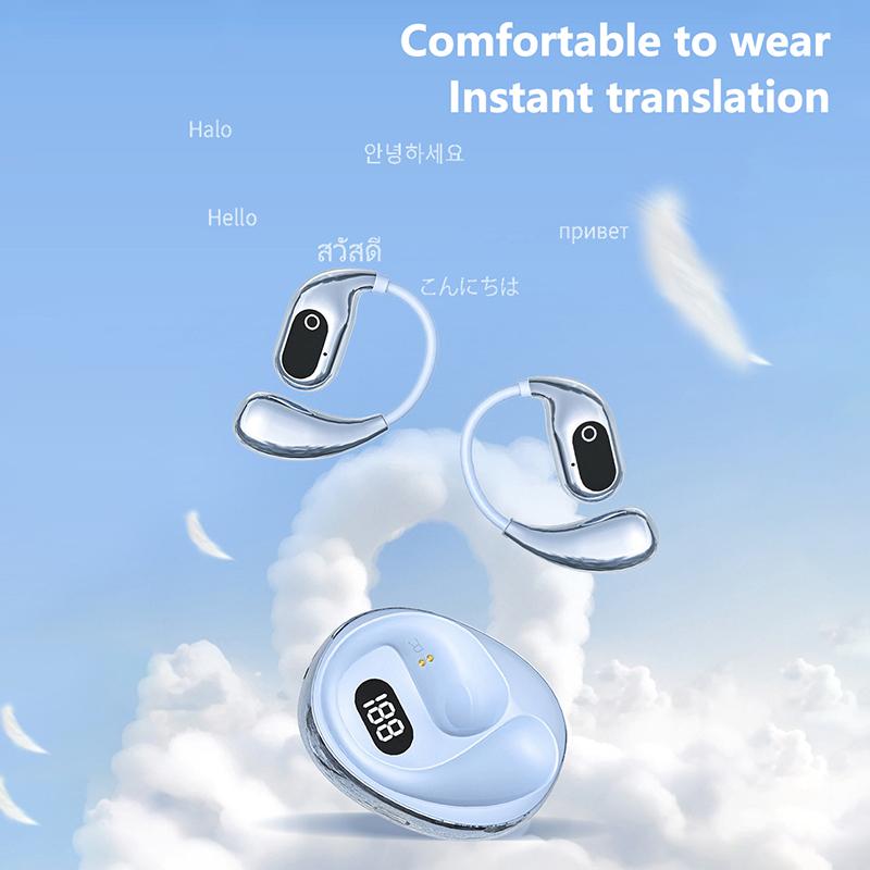 Ai Language Translation Tws Wireless Ear Hanging Earphone Headphone Headset For Iphone For Samsung Huawei Long Battery Life