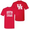 University of Houston Cougars Front and Back Print T-Shirt - Red