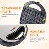6-in-1 Waffle Maker, Electric Sandwich Press with Removable Non-Stick Plates, Panini Press for Waffles, Sandwiches, Madeleines, and Cookies