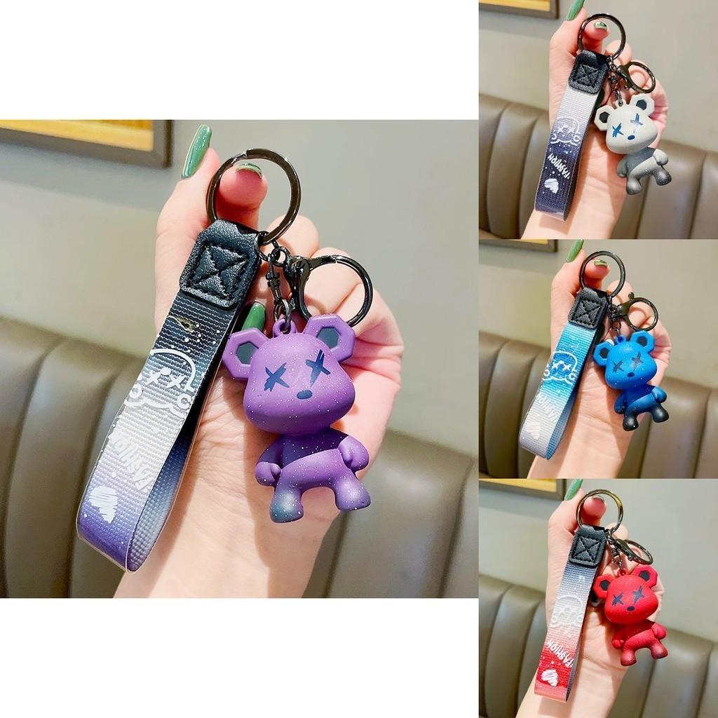Chameleon Stylish Resin Bear Keychain Cute Couple Car Accessory Perfect For Birthdays And Holidays