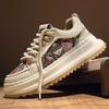 Herren Sneaker Designer Mode Lässig Retro Skateboardschuhe Leder Stoff Atmungsaktiv Höhe Erhöht Flache Plateau Schuhe2025
