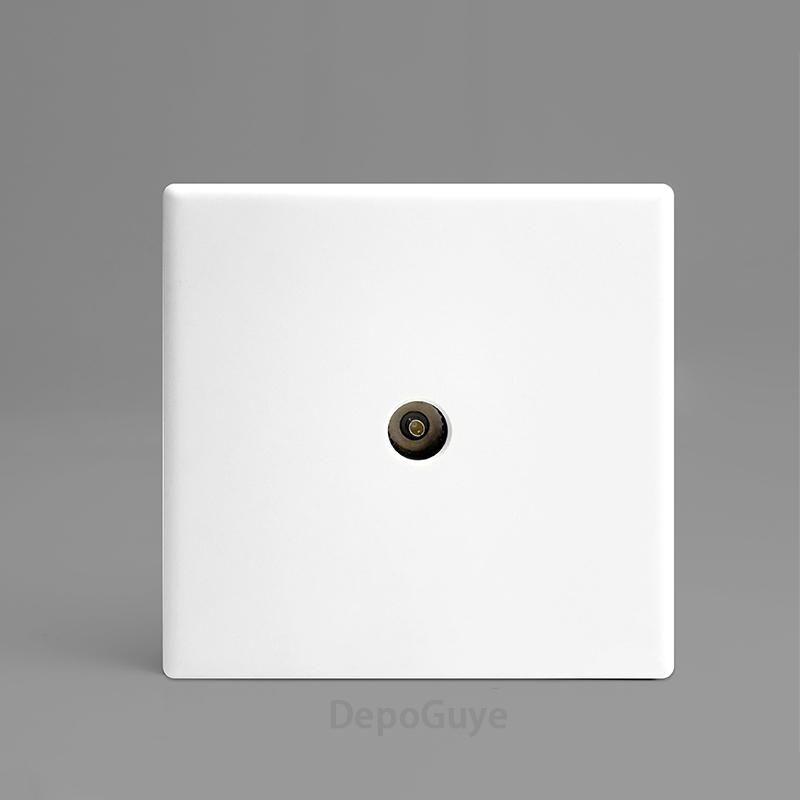 White 1 2 3 4 Gang Button Light Switch Panel Blue LED Indicator,UK Standard Wall Socket Universal Dual 3Pin USB C Power Outlet