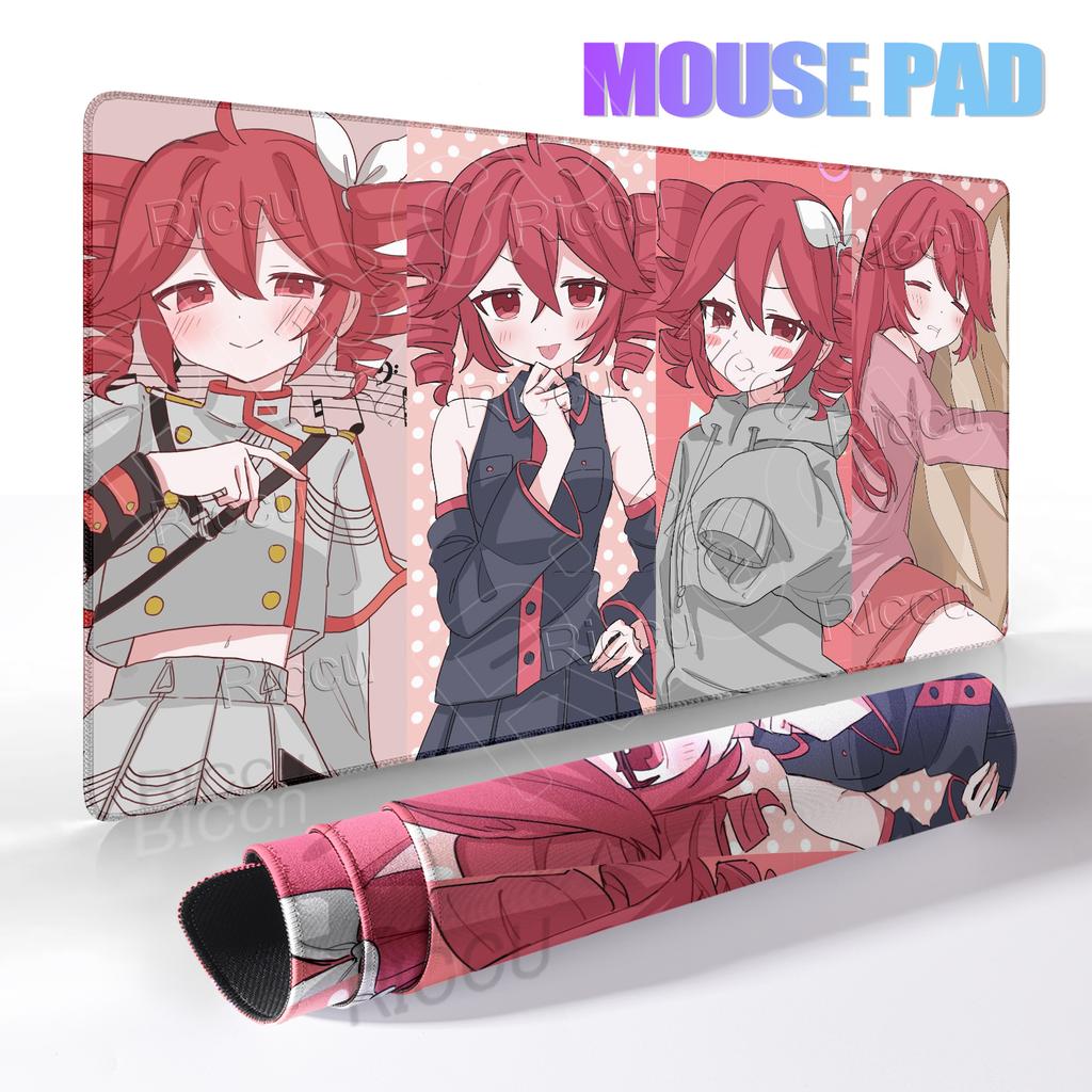 Kawaii Anime Mädchen Gaming Mauspads K-Kasane Teto Muster Erweitertes LockEdge Mauspads XXL Computer Tastatur Gummi Rutschfeste Matte